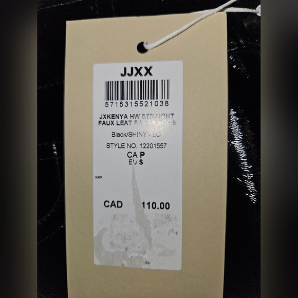 Faux leather straight leg pants - Picture 3 of 4